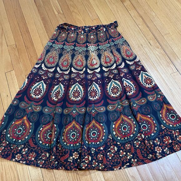 Unbranded Maxi Wrap Skirt Printed Tribal Ethnic Indian Pattern One Size Cotton - Picture 12 of 16